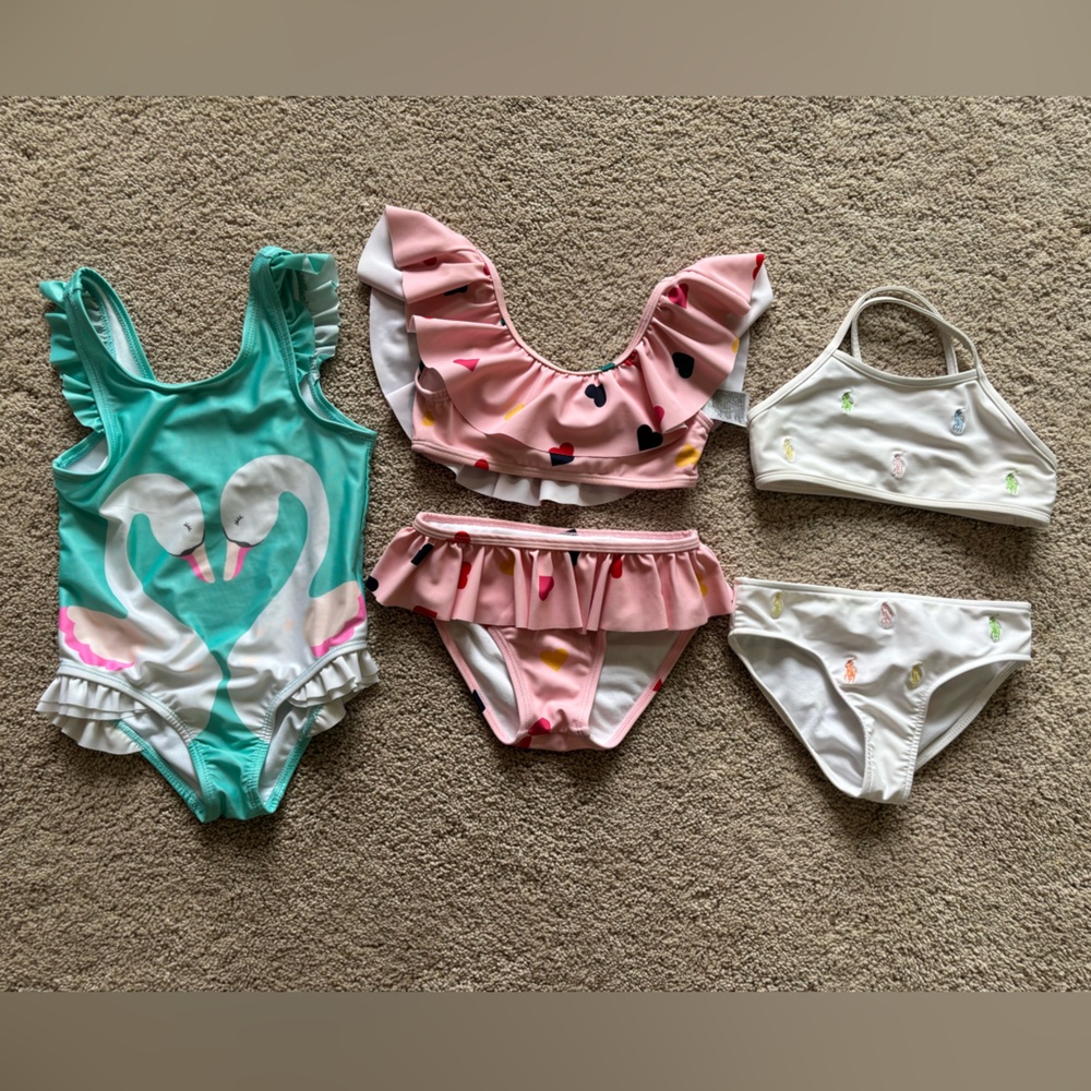 Bundle of 3T swimsuits Janie and Jack, Ralph Lauren, Macys Epic threads